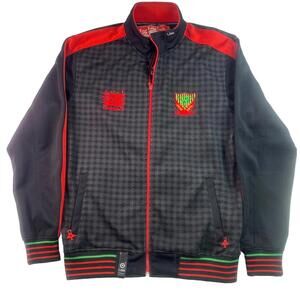 LRG Lifted United Lifted Research Group Zip Track Jacket Rasta Rude Boys Medium.